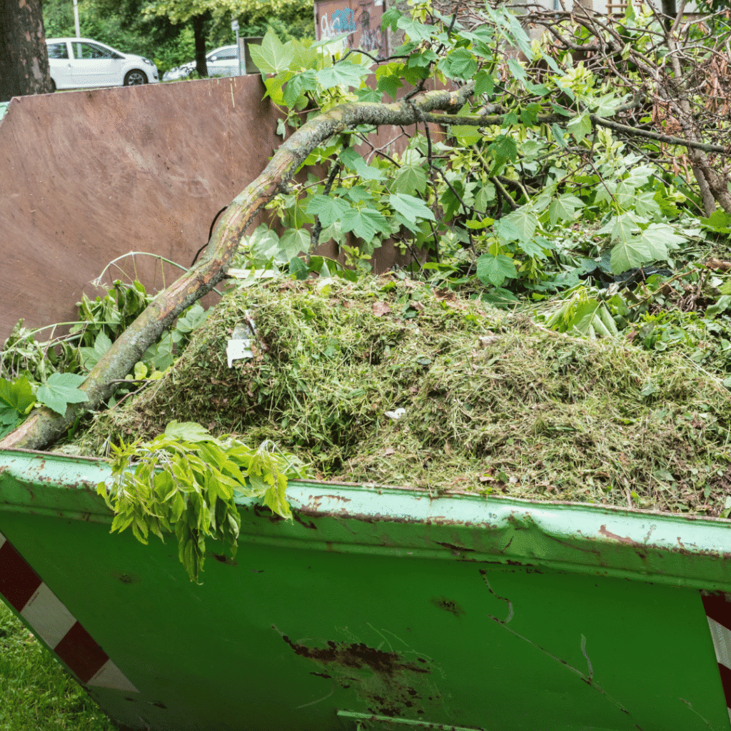 Benne de déchets verts